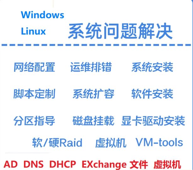 域控 DNS DHCP 邮件 服务器 维护 故障处理 迁移 上云 架构 实施